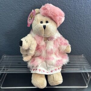 Vintage 2006 Starbucks Bearista Plush Bear 9" Valentine's 46th Edition Fur Coat